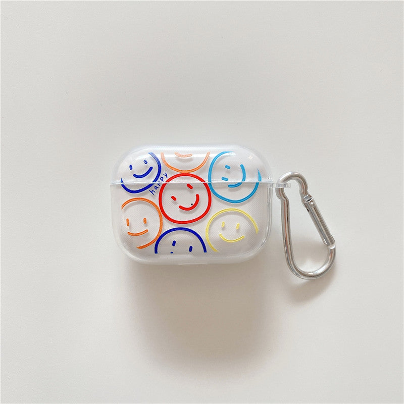CheerShell Pro – Colorful Smile Face Full Cover Earphone Case for Apple AirPods