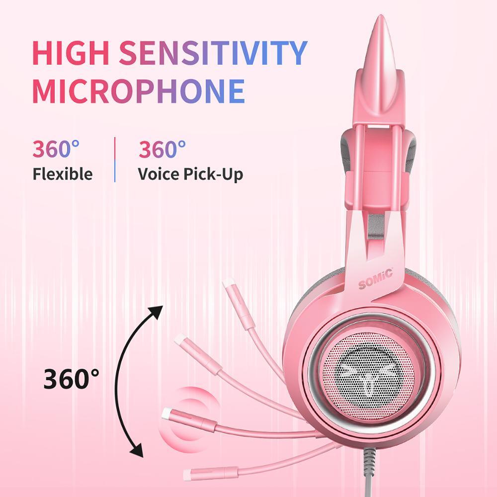 PurrPlay SOMIC G951s Pink Cat Ear Gaming Headphones