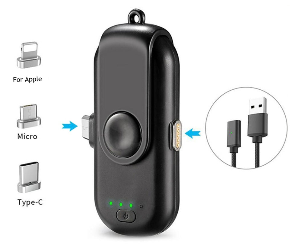 PowerPulse™ ABS Black Portable Charger