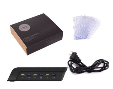 PowerHub 6-in-1 USB Charging Stand – Multi-Device Mobile Phone and Tablet Charger