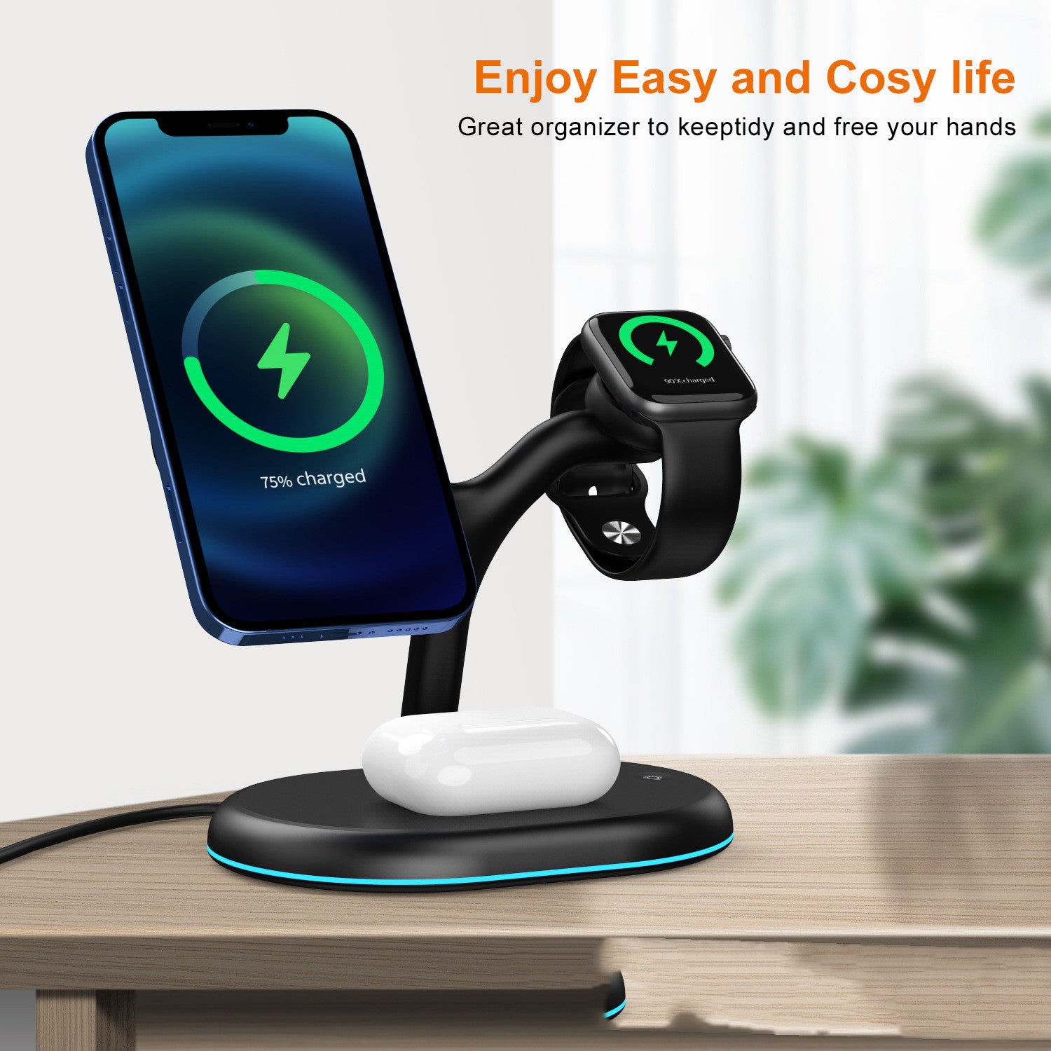 The ChargeFusion 3-in-1 Wireless Charging Hub