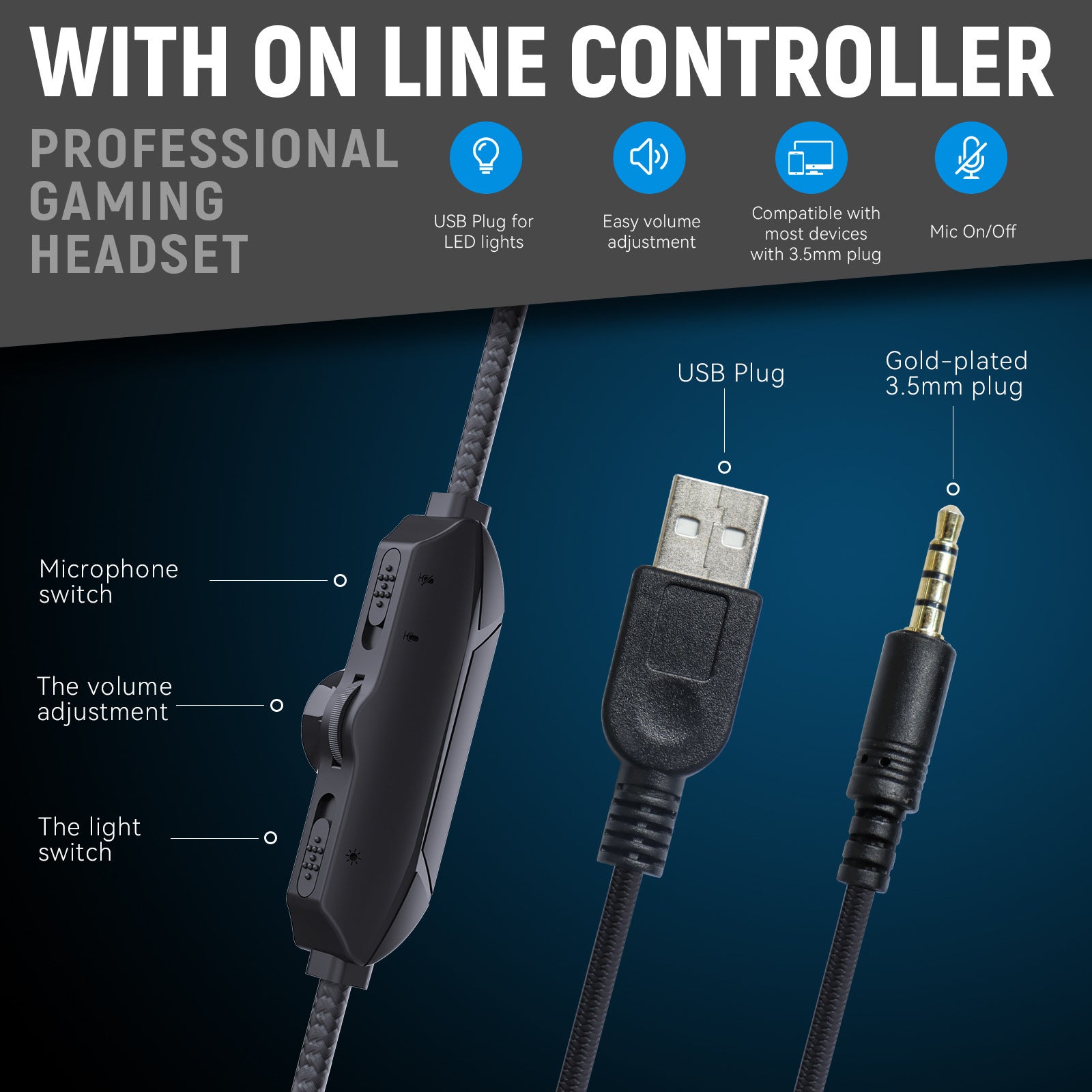 BattleCore X – Multi-In-One Wired Gaming Headphones
