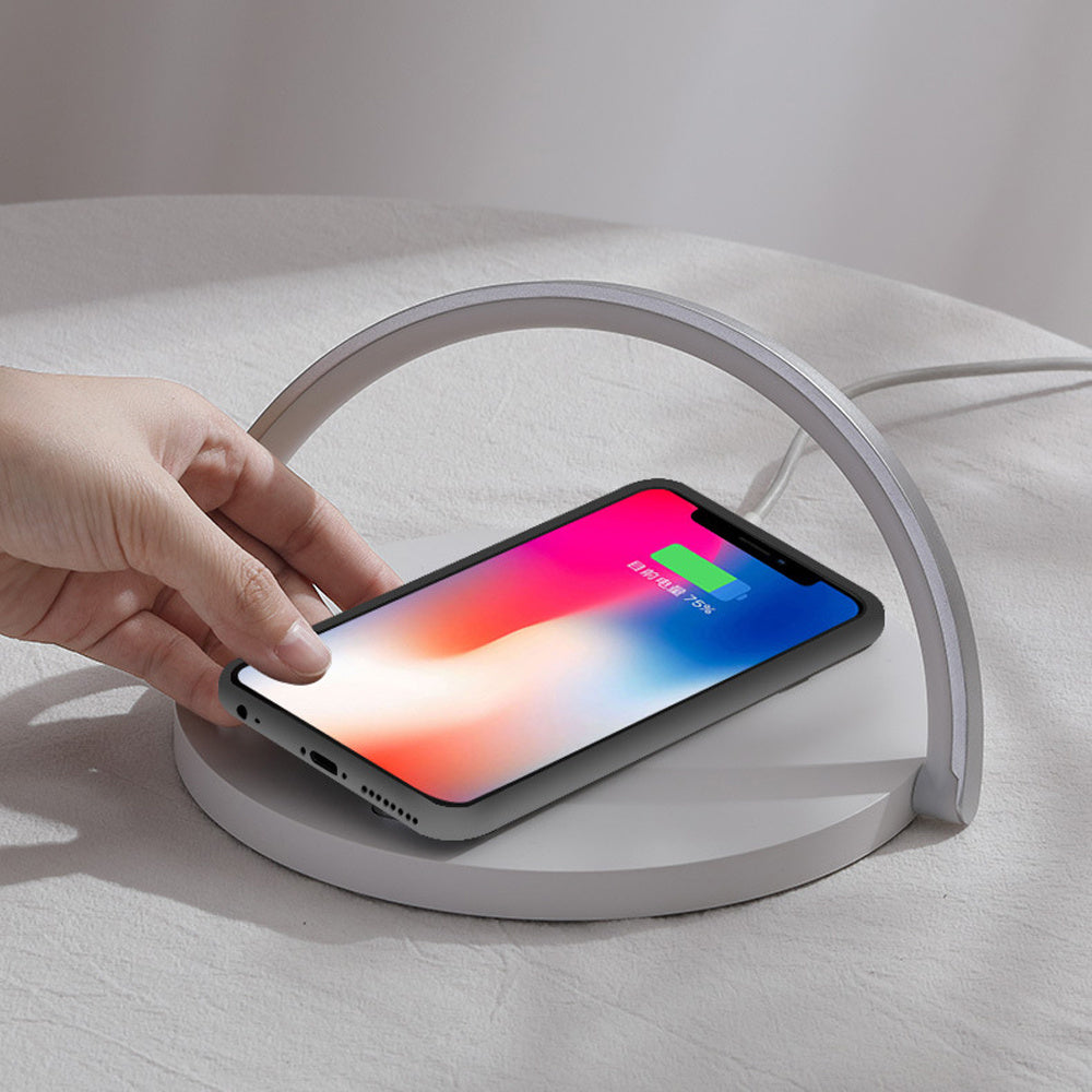 The GlowCharge Qi Wireless Charging Table Lamp