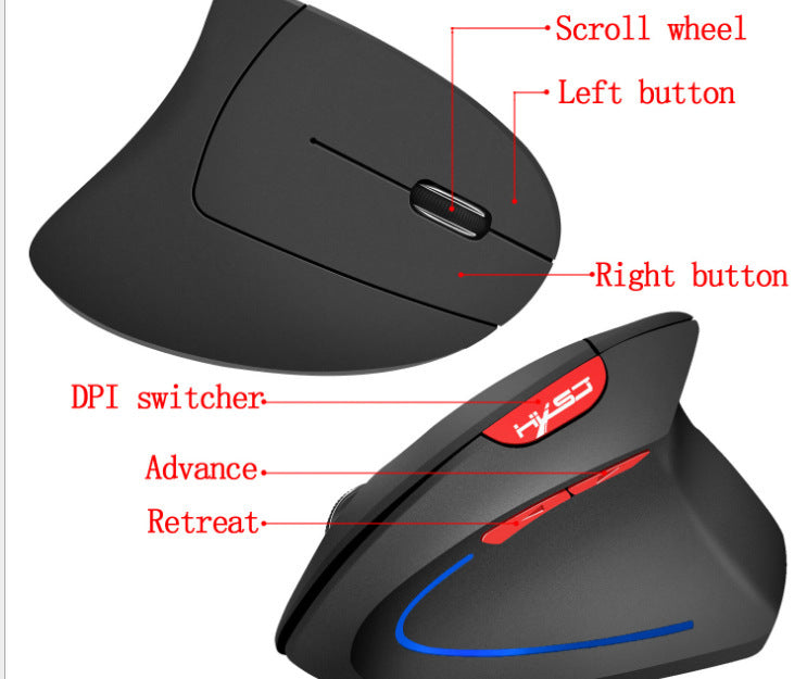 VertiGamer X Pro – Ergonomic Vertical Bluetooth Gaming Mouse Kit