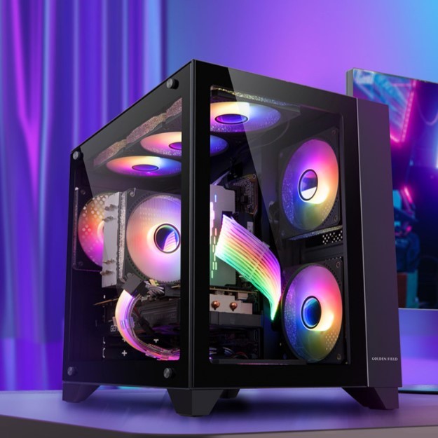 ArcticGlide™ – Premium White Glass Water-Cooled eSports Desktop Case