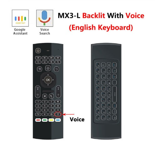 AirControl Pro™ — Backlit Smart Voice Remote & Wireless Keyboard