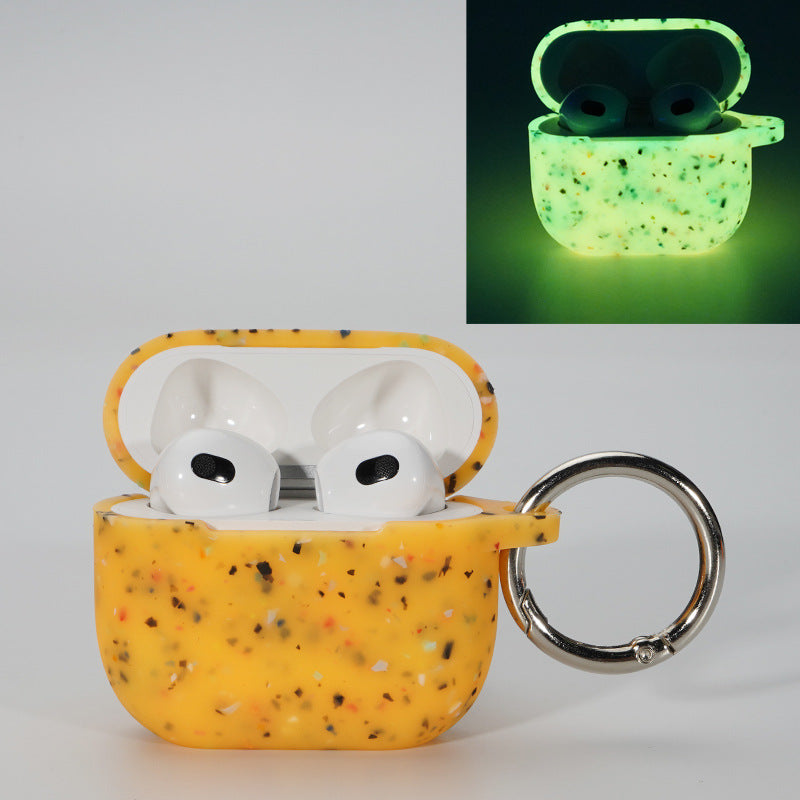 GlowBloom™: Luminous Floral Silicone Headphone Case