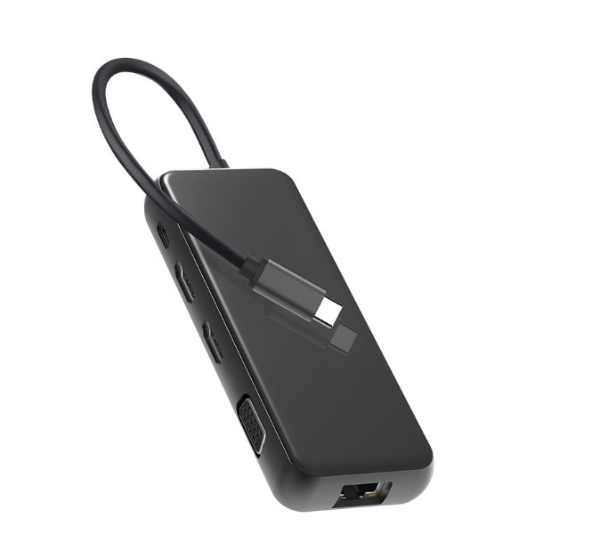 StreamHub 9X — Dual HDMI + VGA Multiport Gigabit Adapter