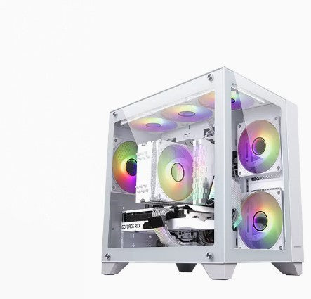 ArcticGlide™ – Premium White Glass Water-Cooled eSports Desktop Case