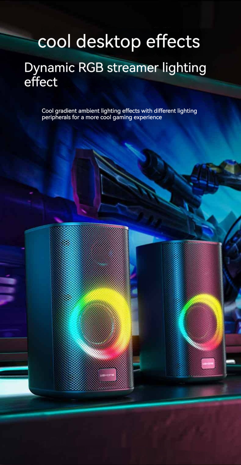 PulseFire Duo – Colorful E-Sports Bluetooth Desktop Speakers