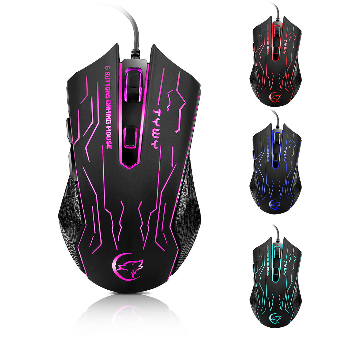 GlowMaster™ Wired Colorful Luminous Gaming Mouse – Precision, Power, and Style