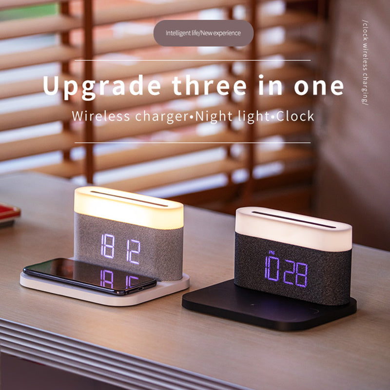 LumaCharge™ Wireless Charger Clock & Night Light