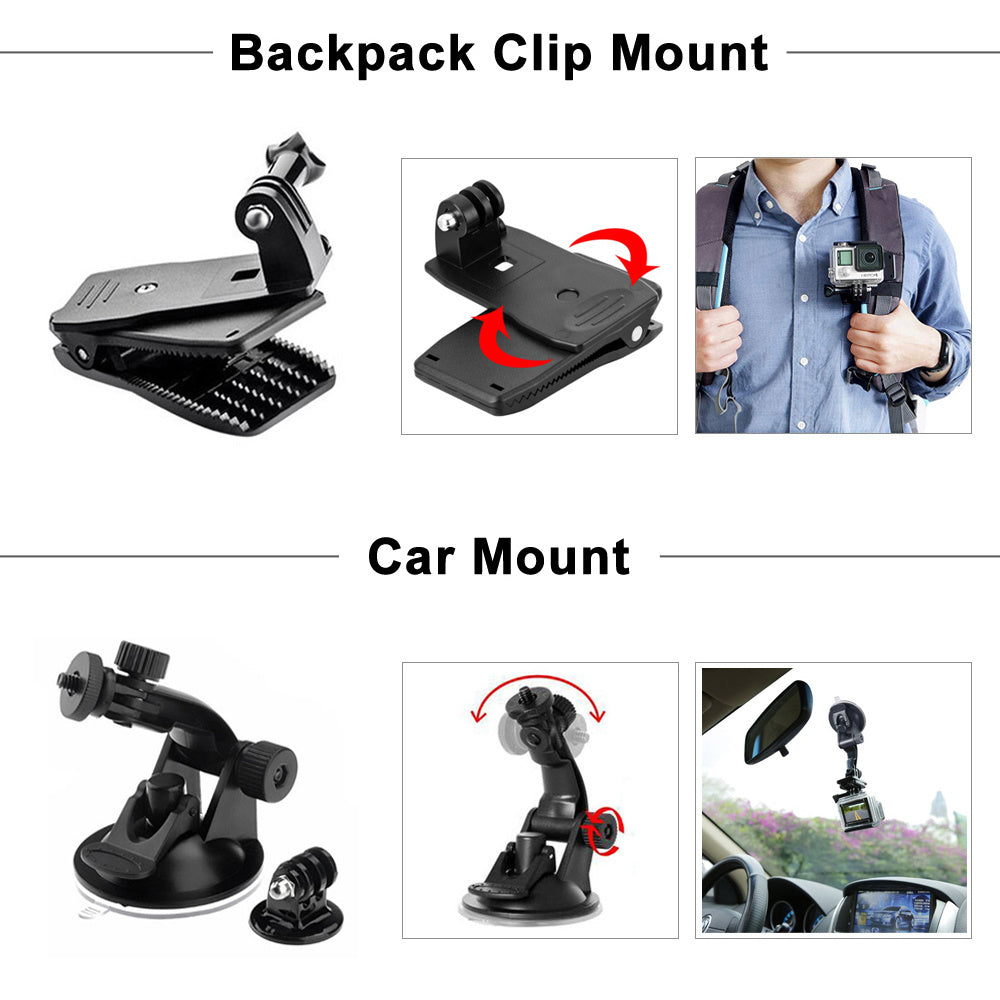 ActionPro™ 9-Piece Sports Camera Accessory Kit – All-In-One Adventure Gear
