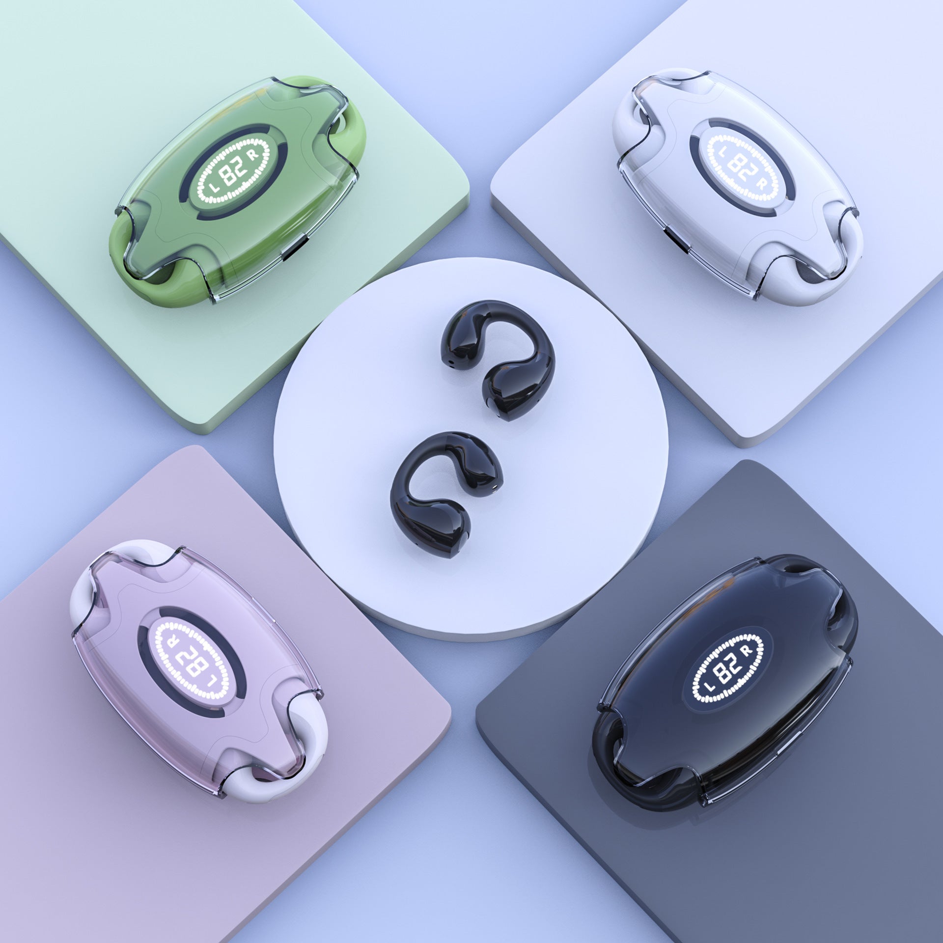 ClearSound™ TWS Bluetooth Earphones – True Wireless with Noise Reduction & Digital Display