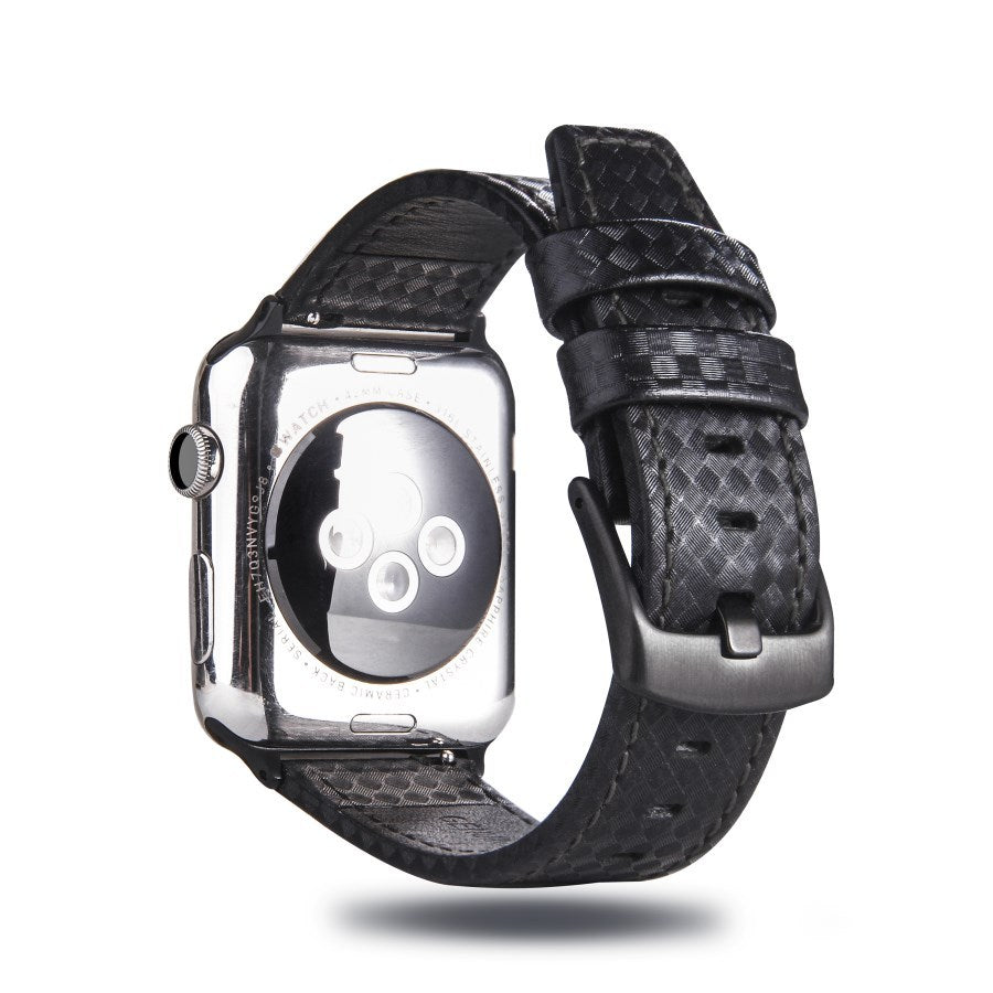 AetherLux™ CarbonCraft Leather Watch
