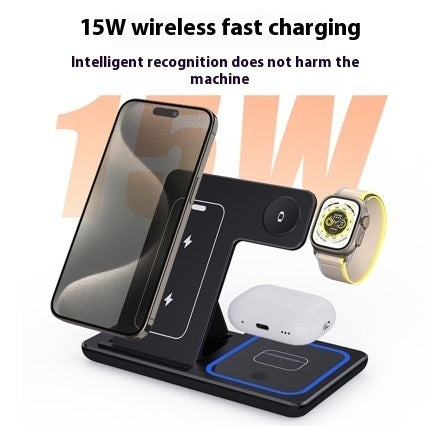 ChargeMax 3-in-1 LED Fast Wireless Charger Stand