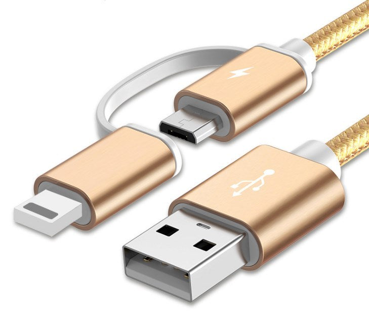 ChargeFlex™ 2-in-1 Fast Charging Cable (100cm) - USB Type-C & Micro USB Braided Cord