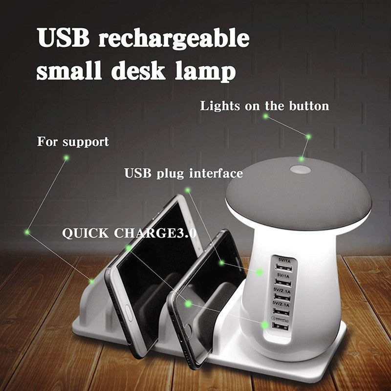 MushCharge™ 2-in-1 LED Lamp & USB Charger
