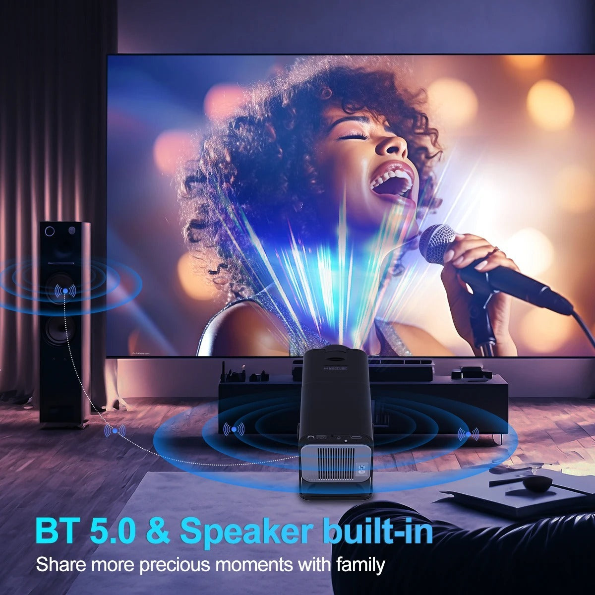 VisionBeam 4K Smart Mini Projector: Wireless, Compact, Powerful Entertainment