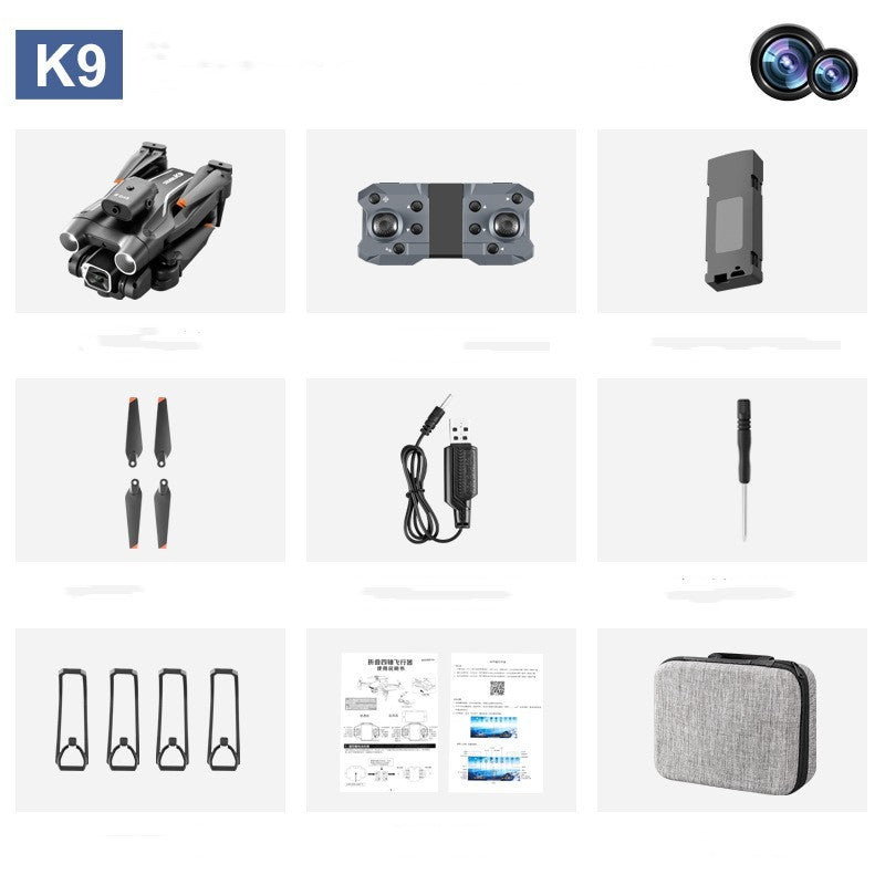 SkyVision™ 4K HD Aerial Photography Drone – Dual Camera, Folding Aircraft with Four-Axis Remote Control