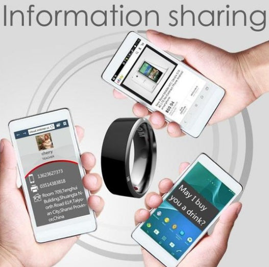 Smart Ring Wearable Device Multifunctional Black High-tech