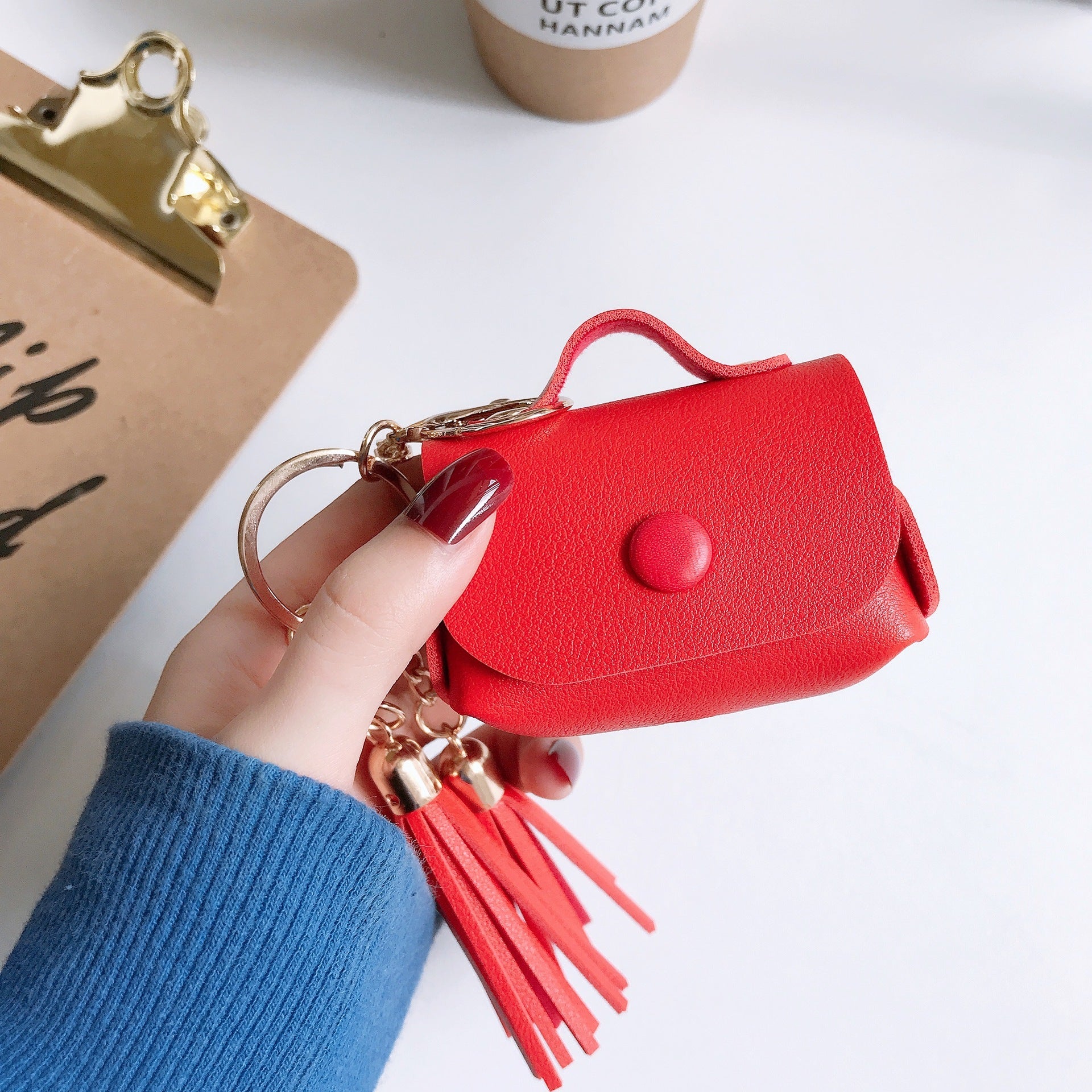 The "LuxTassel Pro" – Leather Tassel AirPods Pro Case (Apple