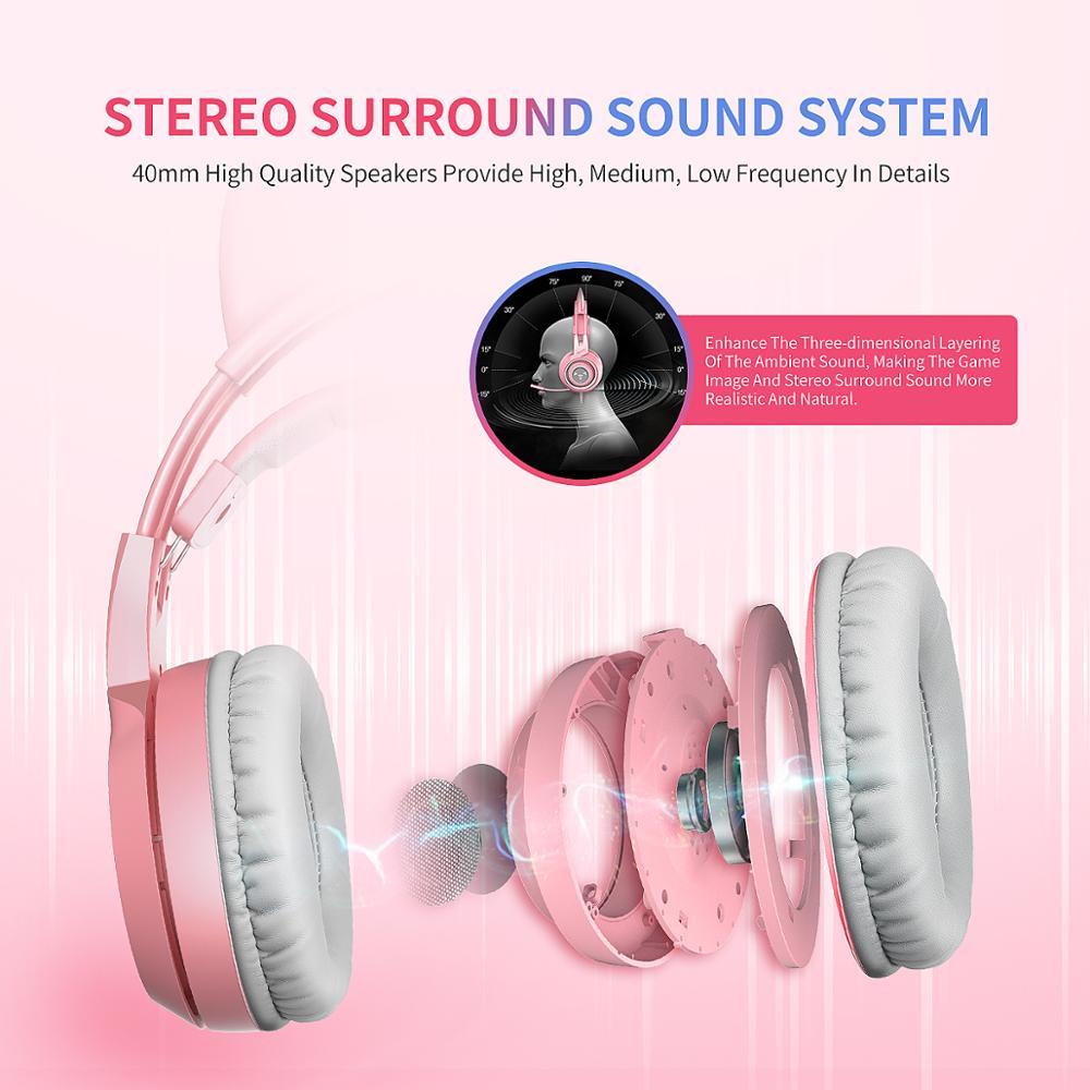 PurrPlay SOMIC G951s Pink Cat Ear Gaming Headphones