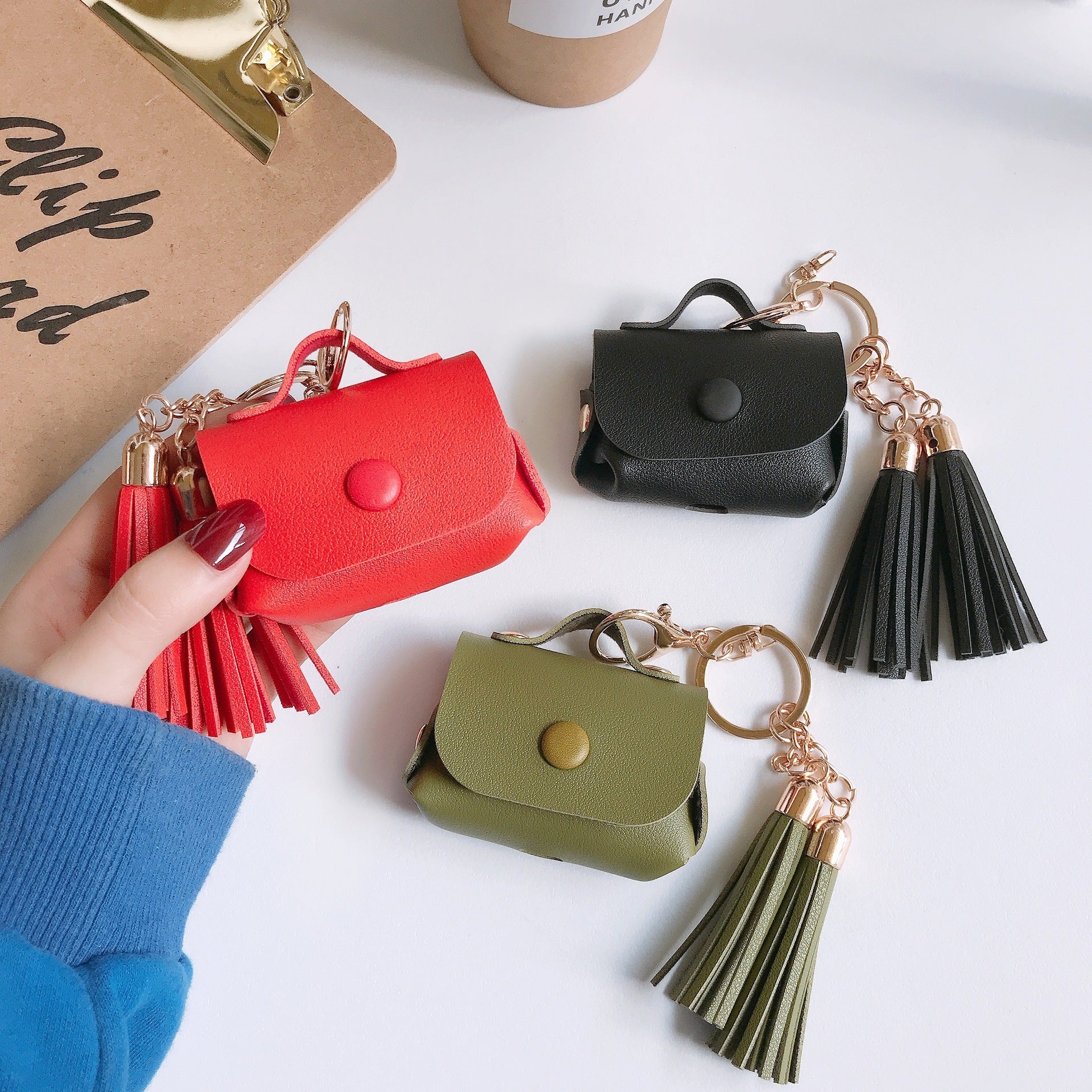 The "LuxTassel Pro" – Leather Tassel AirPods Pro Case (Apple