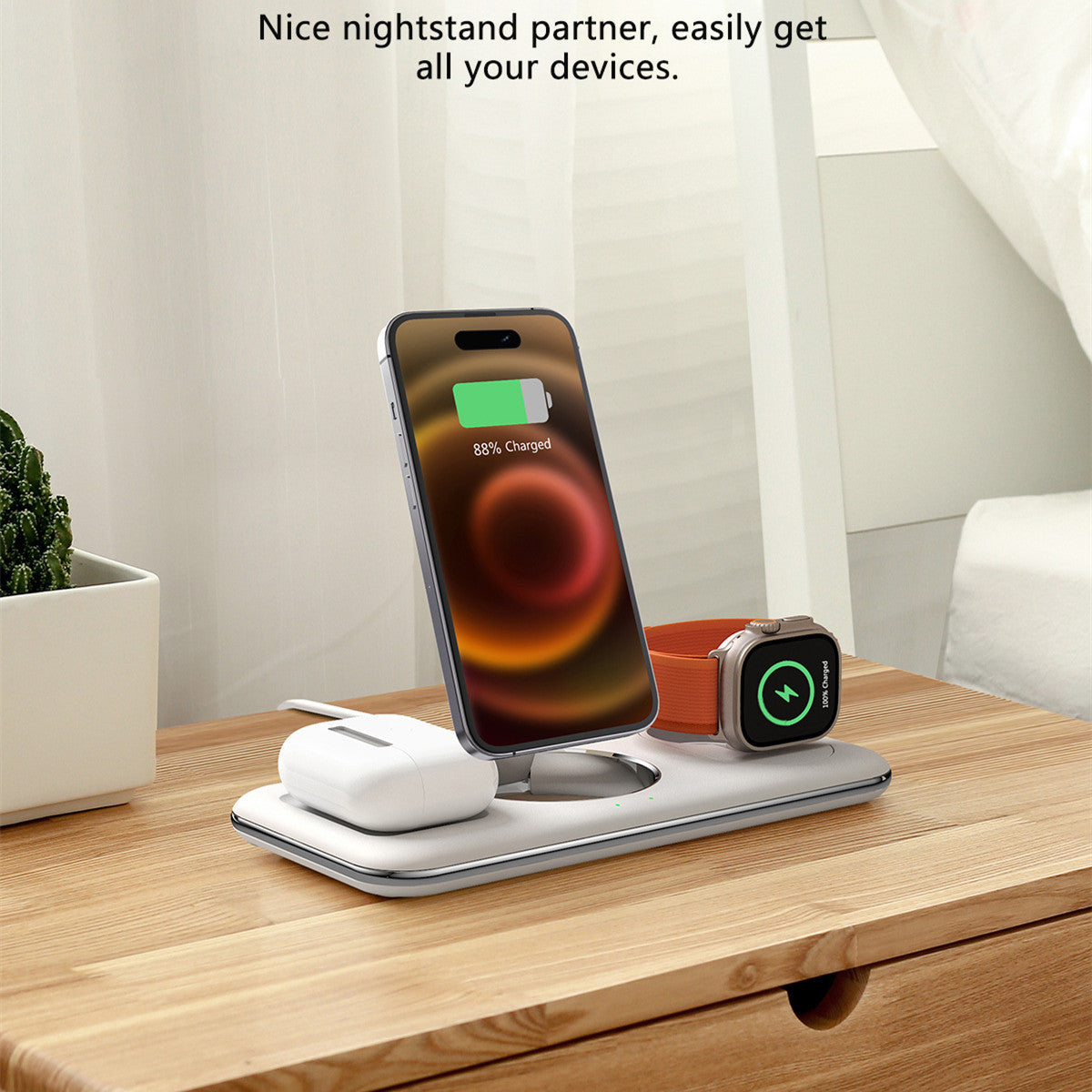 MagCharge Fold – Folding Magnetic Wireless Charger & Desktop Stand