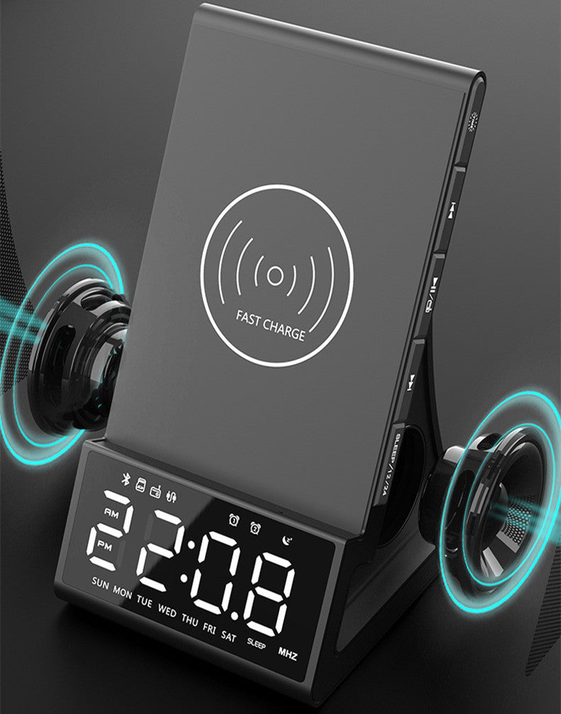 EchoCharge Luxe Wireless Charging Bluetooth LED Alarm Clock