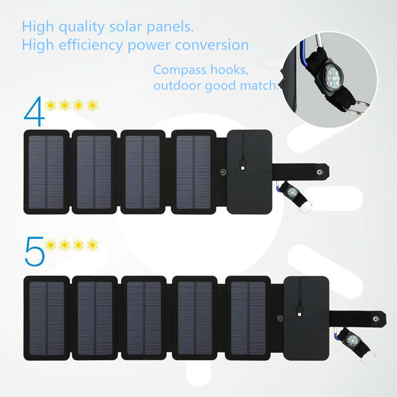 SolarPower™ Fold – Portable Outdoor Solar Panel Charger for Smartphones & Devices
