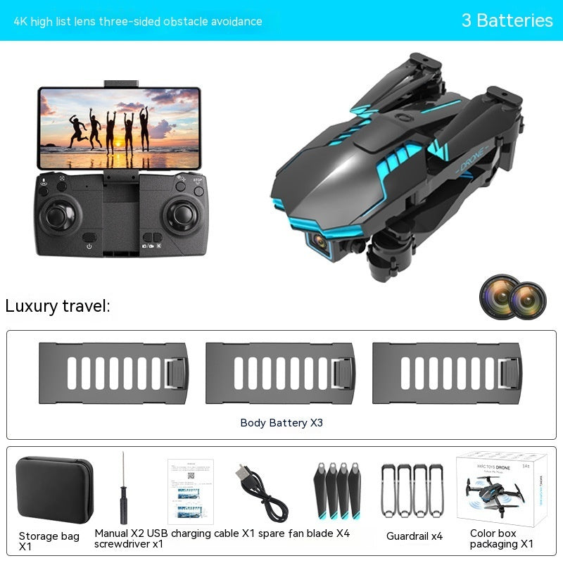 SkyMaster™ 4K UAV Aerial Photography Drone – Dual Camera, Optical Flow Positioning, Obstacle Avoidance & Fixed-Height Control