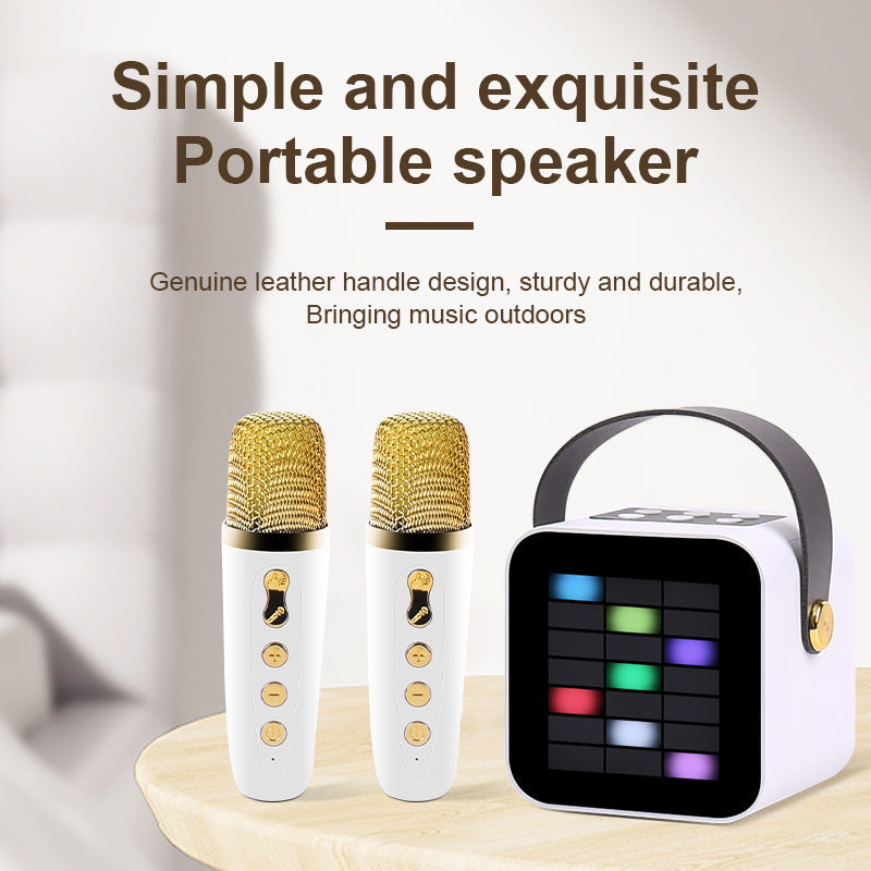 SoundFusion Portable Bluetooth Speaker & Belt Mic Combo – Wireless Sound and Hands-Free Clarity on the Go