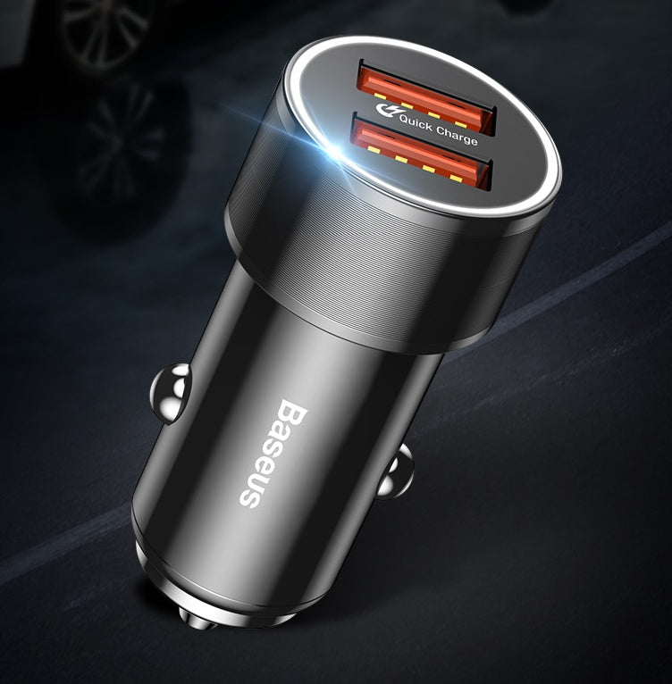 TurboCharge Mini 36W Dual USB Car Charger – Quick Charge 3.0 Fast Charging Power
