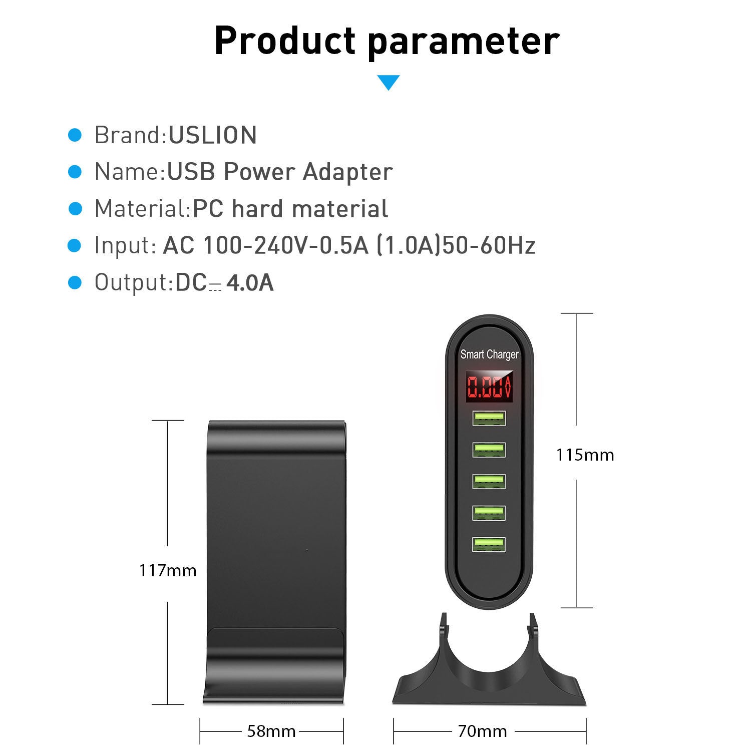 PowerHub 5X – USB Five-Port Smart Charger