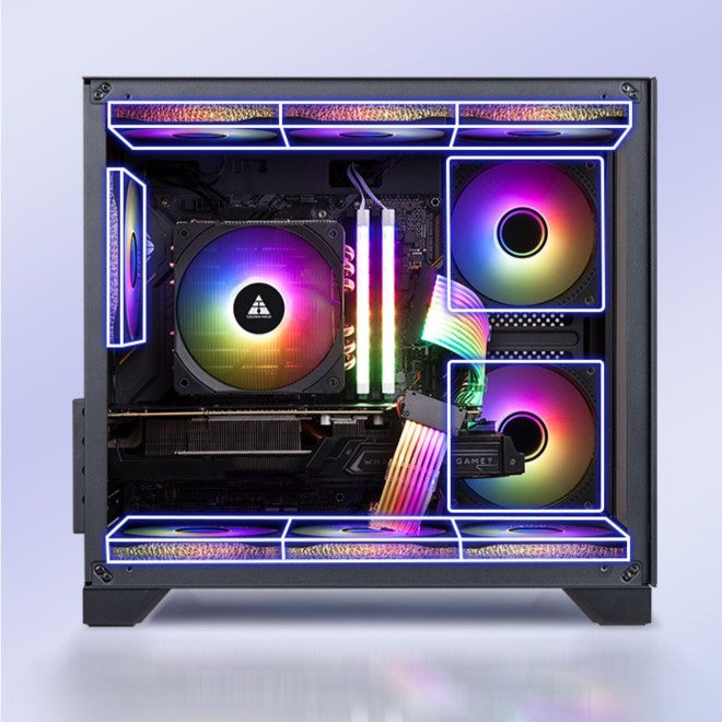 ArcticGlide™ – Premium White Glass Water-Cooled eSports Desktop Case