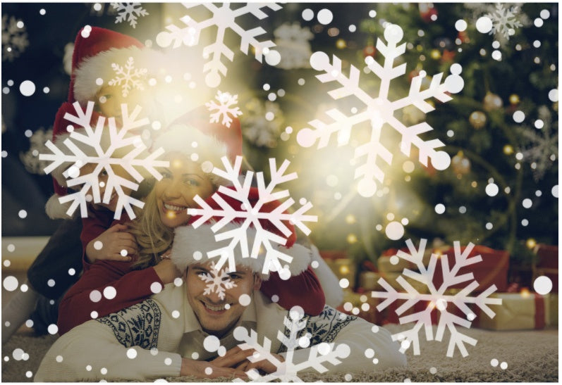 SnowGlow™ High-Brightness Christmas Snowflake Projector Lamp – Rotating Holiday Magic for Your Home
