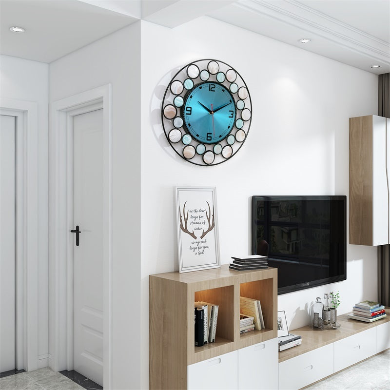 AquaLuxe ShellCraft Nordic Wall Clock