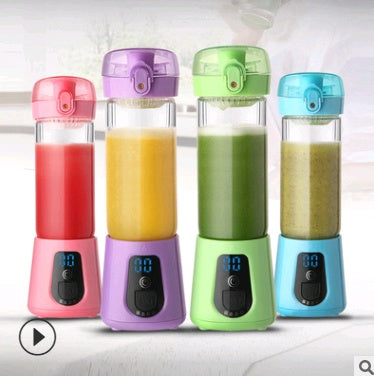 JuiceGo Mini Electric Juicer Cup – Portable Glass Charging Juicing Machine for Fresh & Healthy Drinks