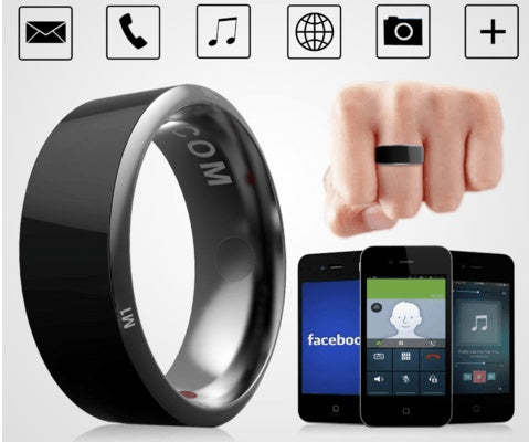 Smart Ring Wearable Device Multifunctional Black High-tech