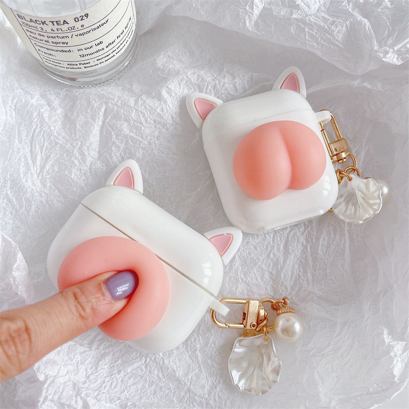 CushionPop Kawaii Press Butt Stress Relief AirPods Case