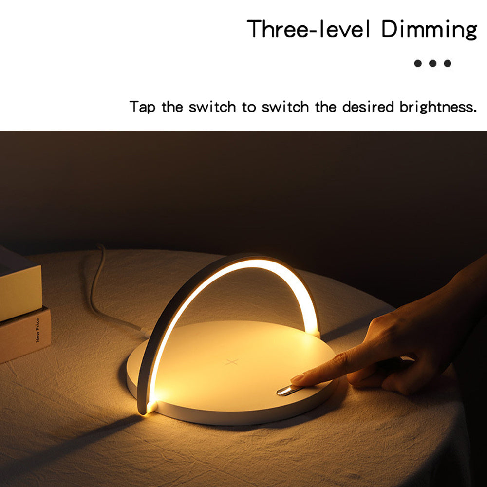 The GlowCharge Qi Wireless Charging Table Lamp