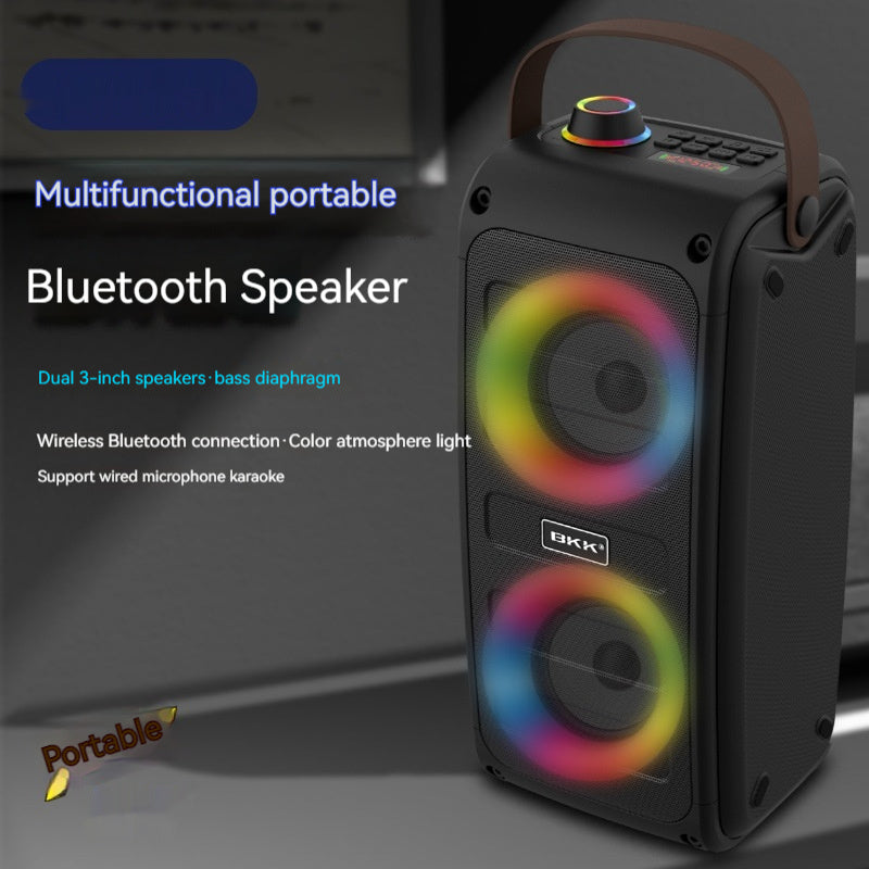 GlowBeat Portable Bluetooth Speaker with Color Light Show