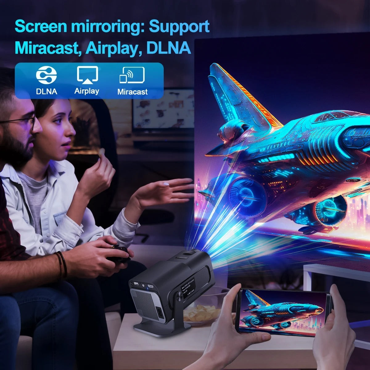 VisionBeam 4K Smart Mini Projector: Wireless, Compact, Powerful Entertainment