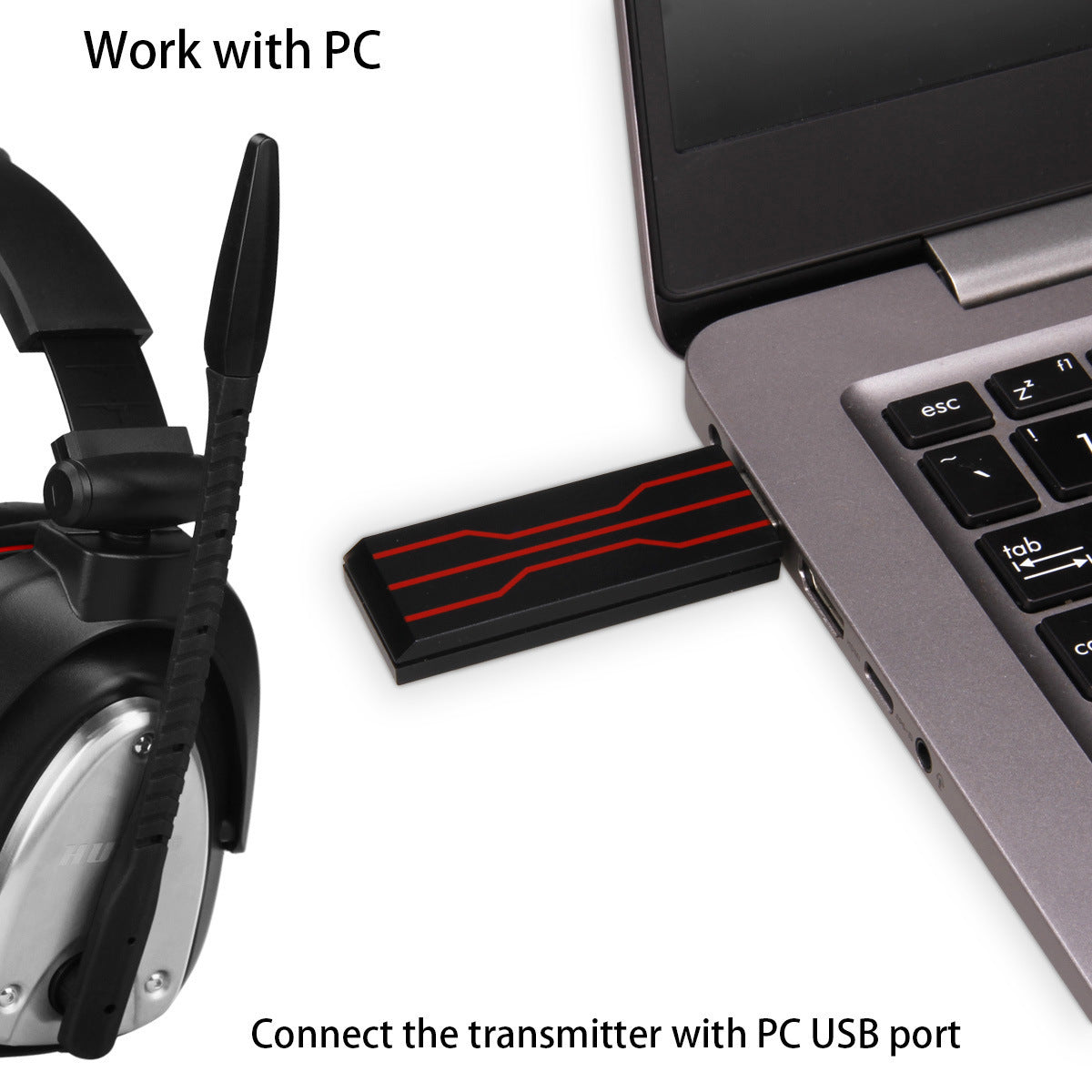 HUHD Wireless Gaming Headset – Immersive Sound, Lag-Free Connection, and Comfort for Pro Gamers
