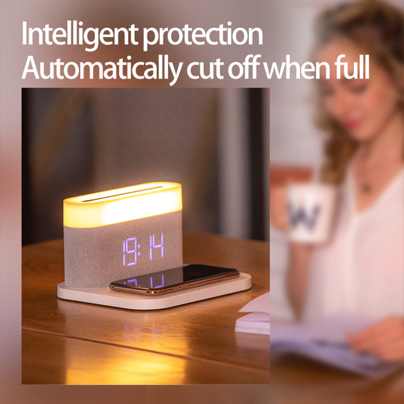 LumaCharge™ Wireless Charger Clock & Night Light