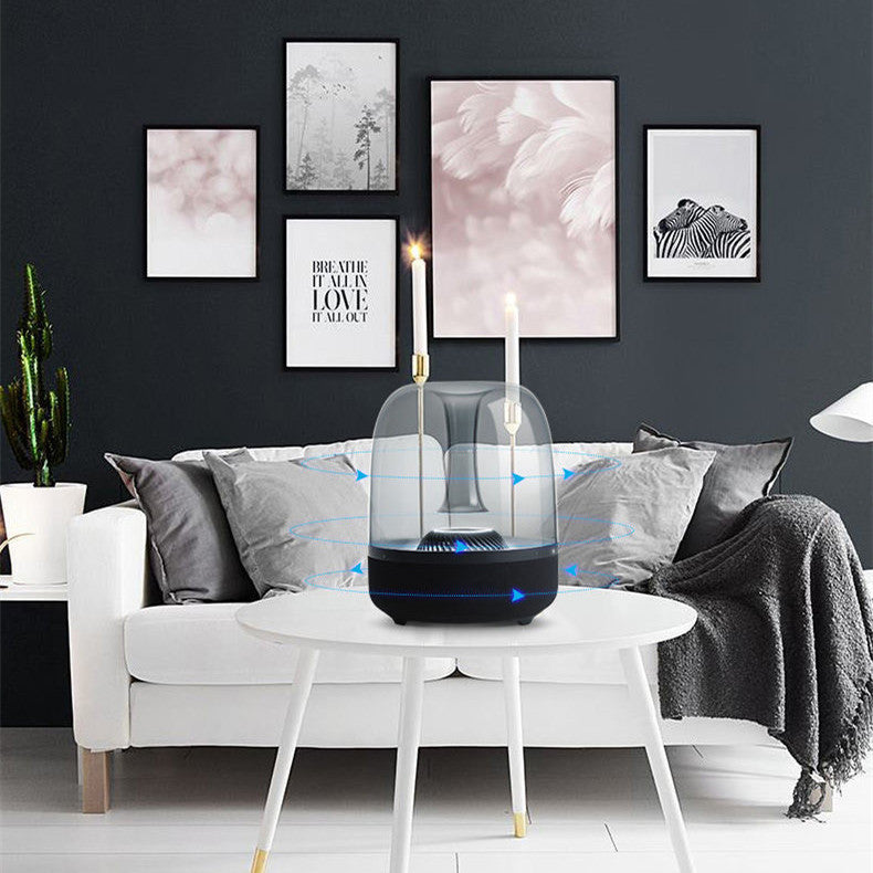 AquaBass™ Mini Bluetooth Speaker – Crystal Clear Sound in a Sleek Blue Glass Design