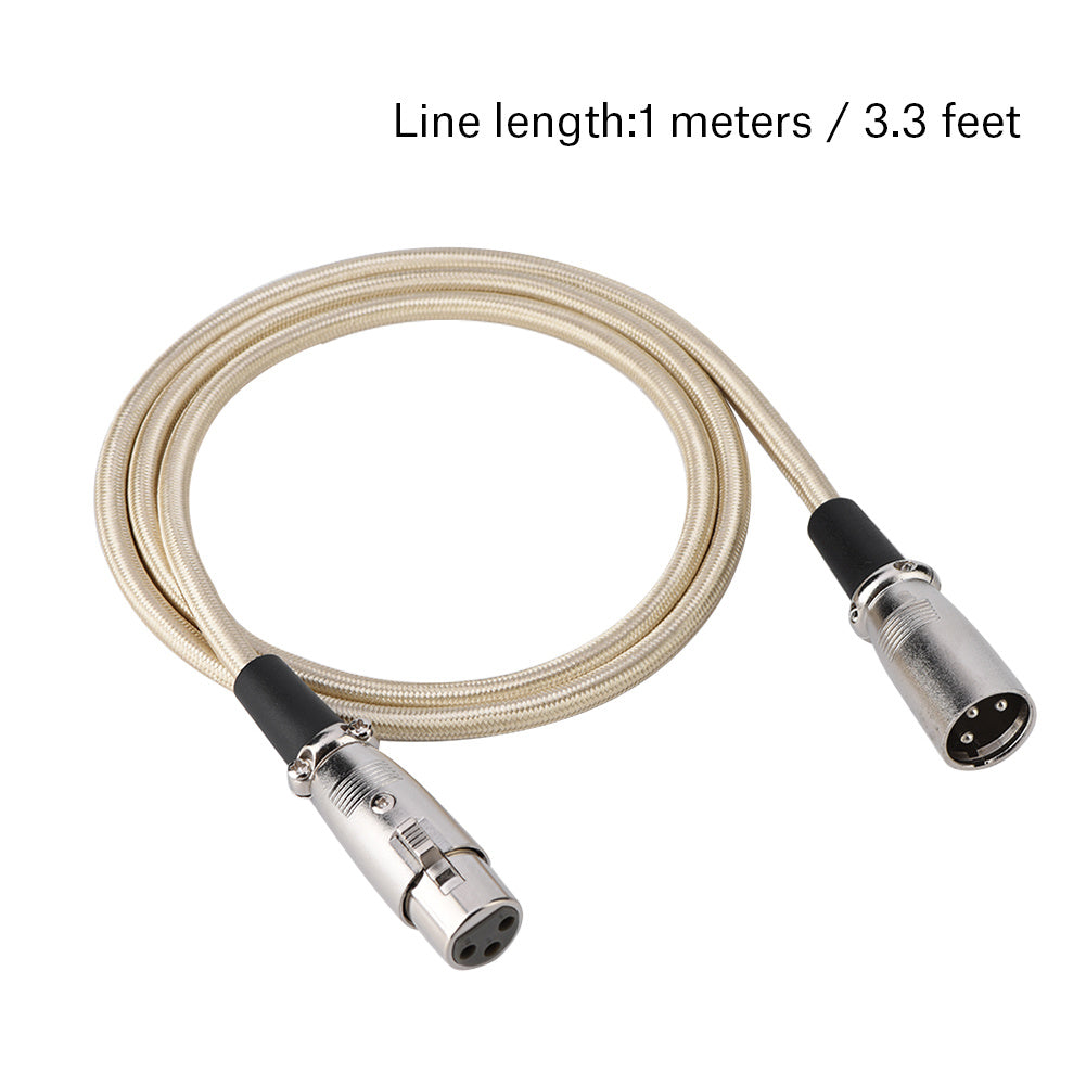 3 Pin XLR Male to XLR Female Microphone Mic Cable Audio Cord Wire 1 Meters / 3.3 Feet