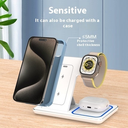 ChargeMax 3-in-1 LED Fast Wireless Charger Stand