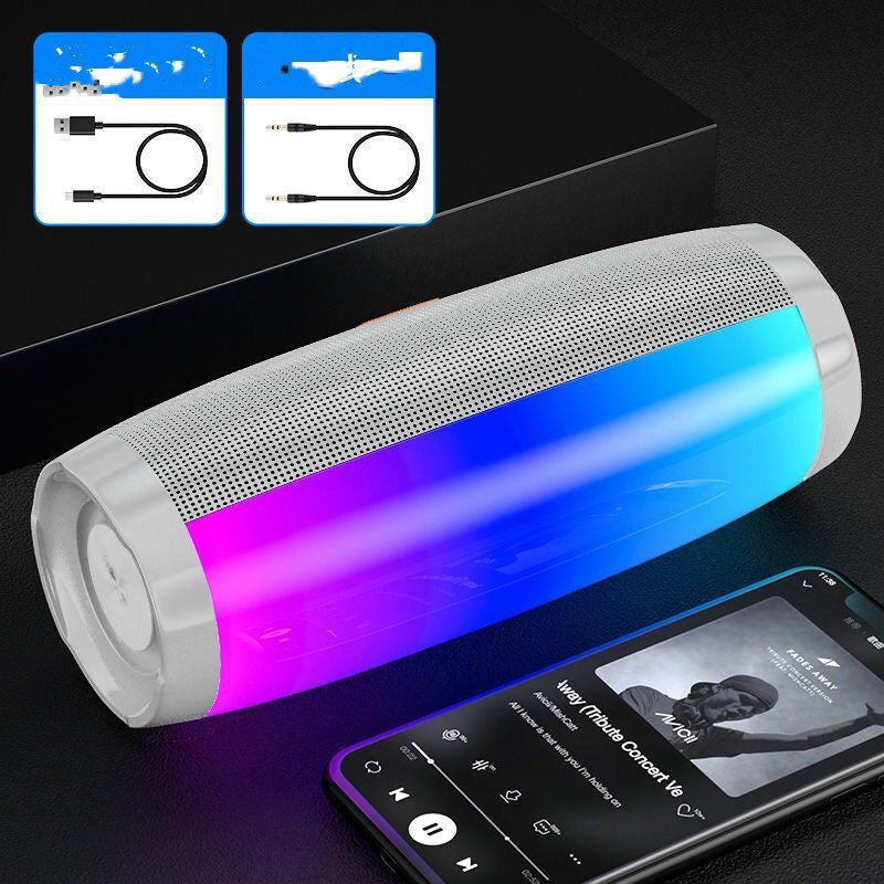 VibeSync 360 – High-Volume Bluetooth Speaker with Colorful LED Lights & Subwoofer